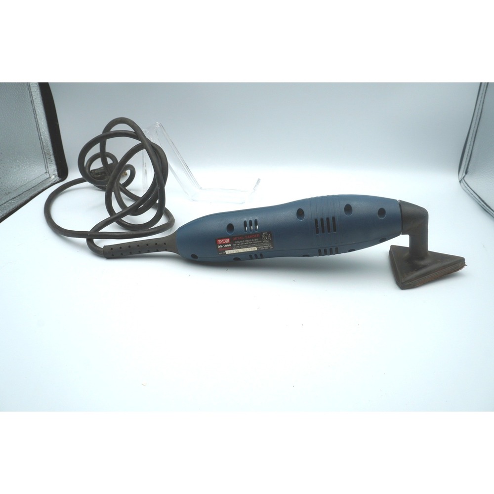 Ryobi Detail Sander DS-1000 Corded Electric 7600 SPM Double Insulated Blue